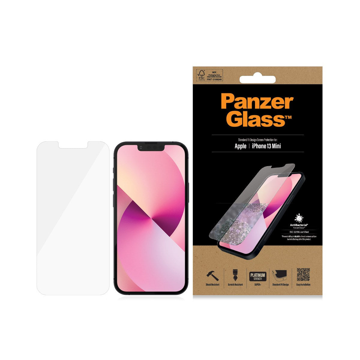 PanzerGlass® Skærmbeskyttelse iPhone 13 Mini | Standard Fit